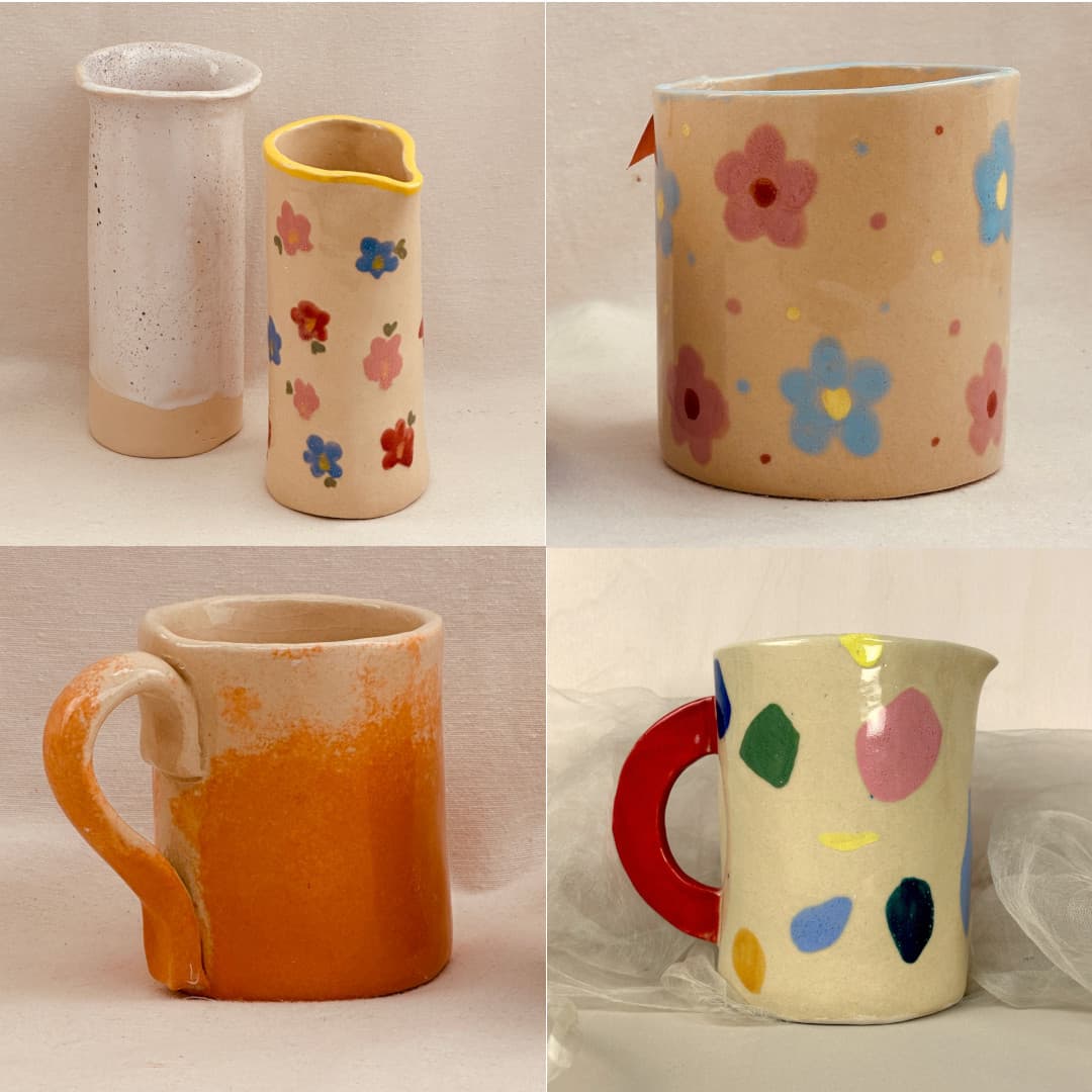 Modela y decora una maceta, jarra, jarrón o taza 